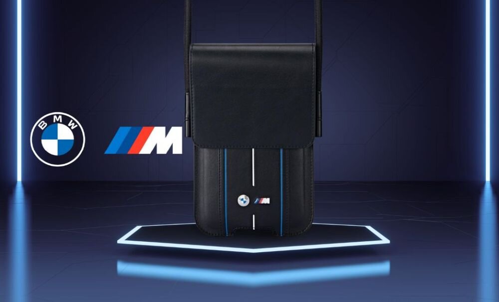 Torebka BMW Phone Pouch Blue Stripes Czarny torebka bmw, styl, motoryzacja