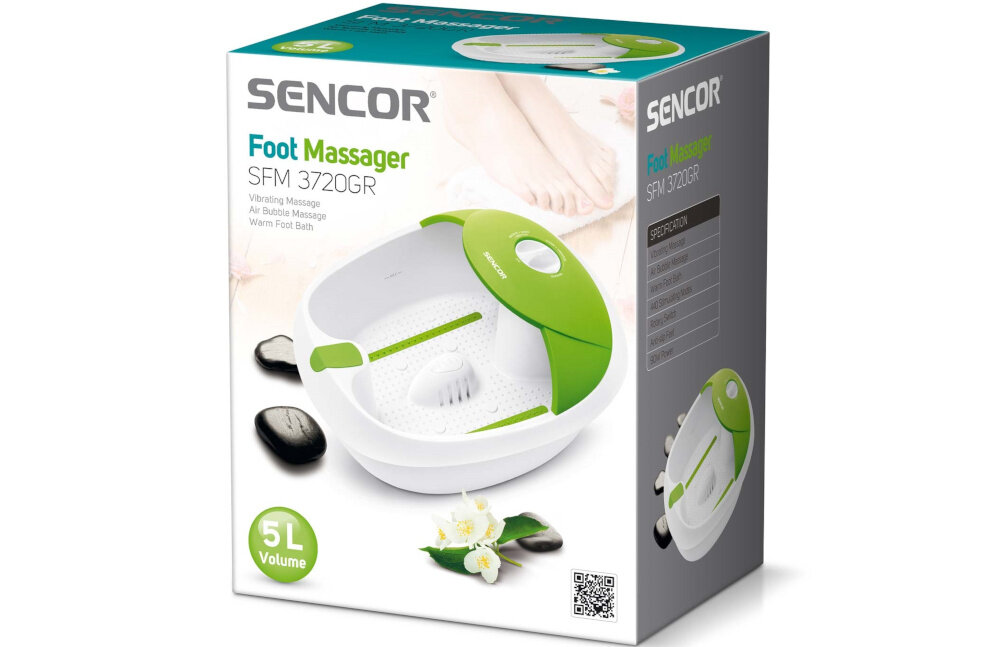 Masażer SENCOR SFM 3720GR wyposazenie grzalka wygoda dlugosc kabla przenoszenie wymiary wymaga ciepla woda