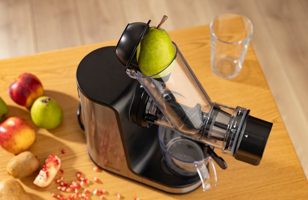 Wyciskarka wolnoobrotowa GORENJE WJC200BE wytrzymały i mocny silnik, stabilna praca, energooszczędne działanie