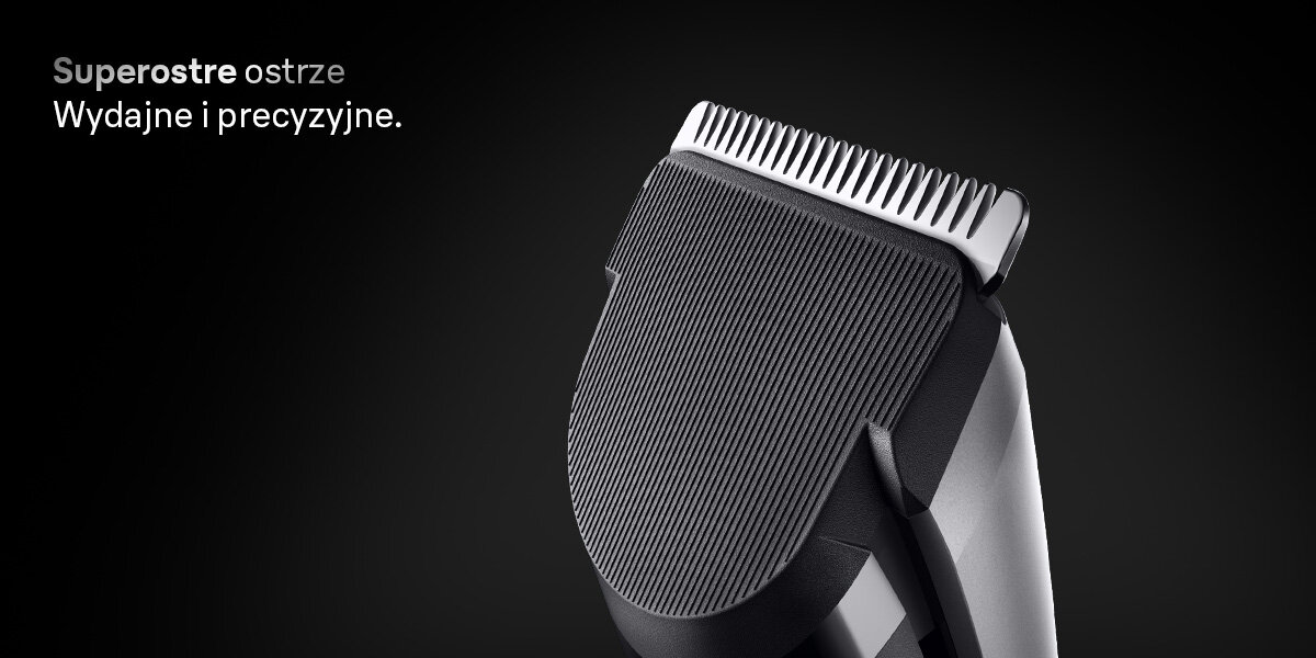 Strzyżarka BRAUN HC7590 3-35 mm napis superostrze ostrze wydajne i precyzyjne