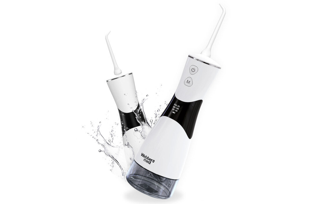 Irygator WEBBER AOW09W Biało-czarny Bezpieczne użytkowanie Wodoodporna obudowa w klasie IPX7 1800 mAh