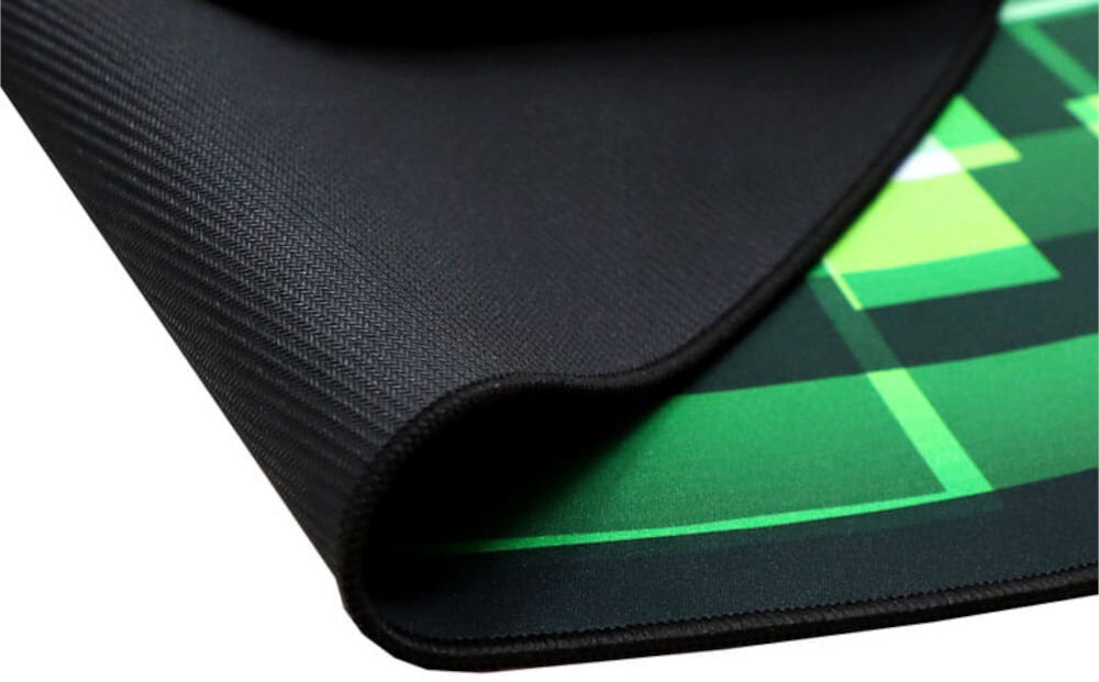 Mata pod fotel HELL'S CHAIR Rainbow Zielony zblizenie na antypoślizgowy spód maty białe tło antypoślizgowa tkanina na bazie gumy utrzymanie w miejscu stabilność