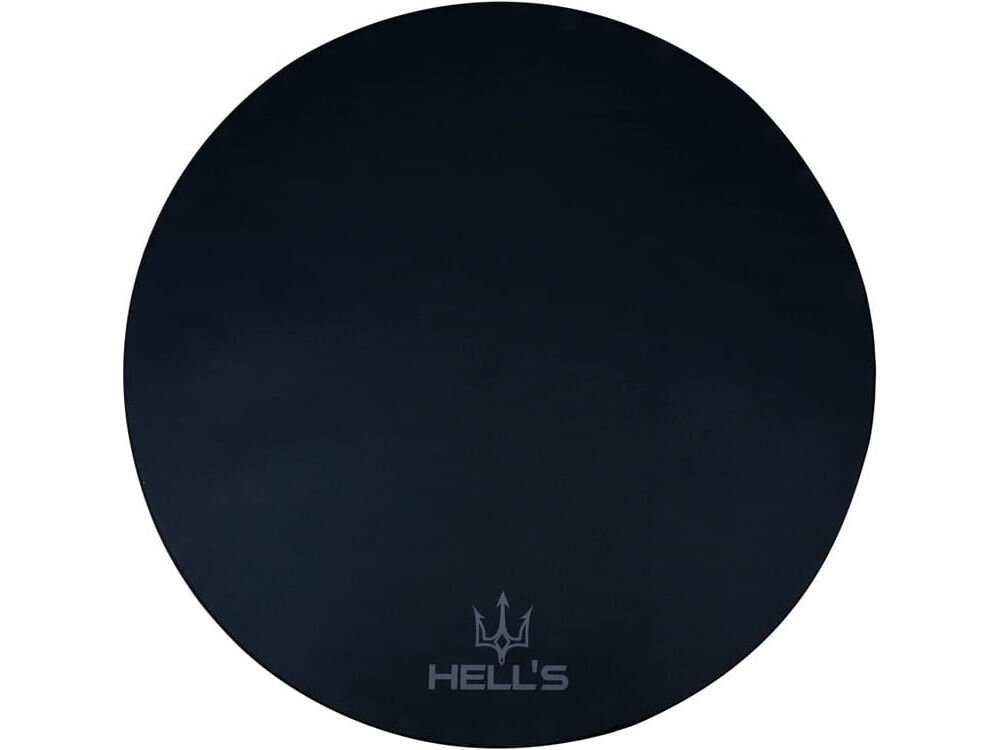 Mata pod fotel HELL'S CHAIR Rainbow Czarny prezentacja maty na białym tle poliester do zastosowań gamingowych codzienne użytkowanie