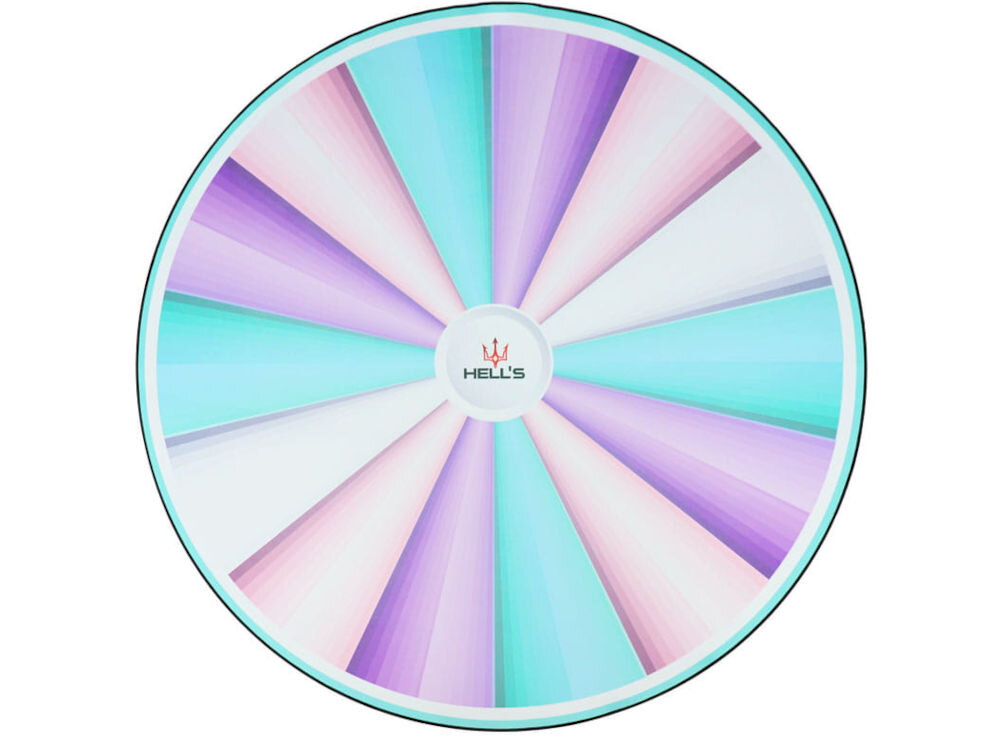 Mata pod fotel HELL'S CHAIR Rainbow Wielokolorowy prezentacja maty na białym tle poliester do zastosowań gamingowych codzienne użytkowanie