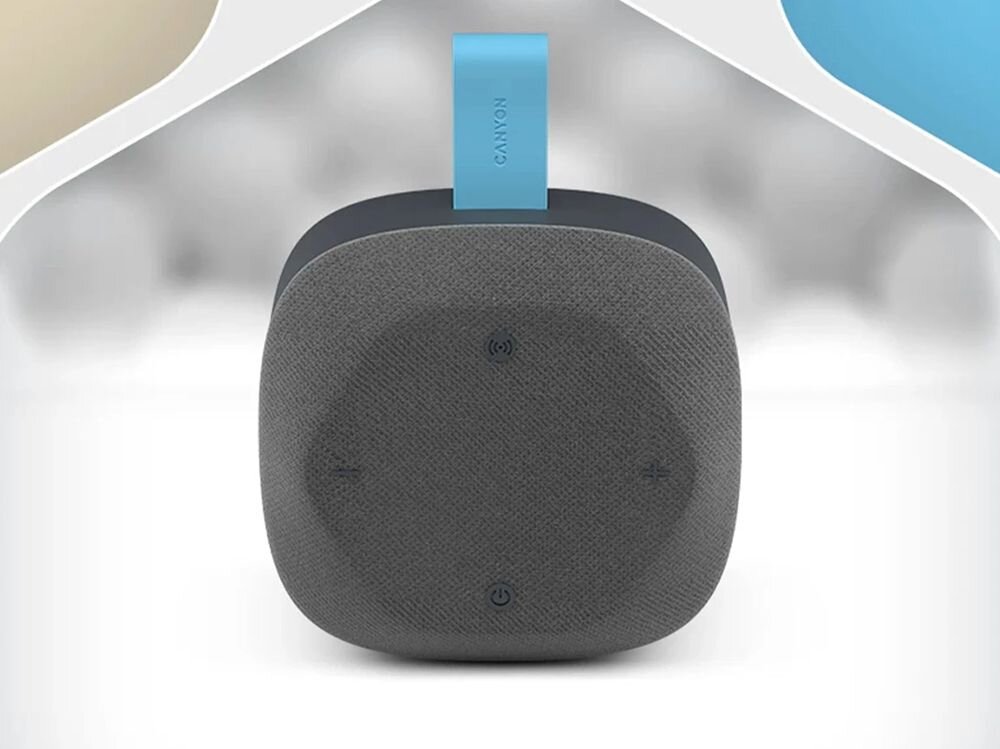 Głośnik mobilny CANYON Hexagon 10 moc 8W dynamiczny dźwięk bas czyste brzmienie, głośnik od frontu na jasnym tle