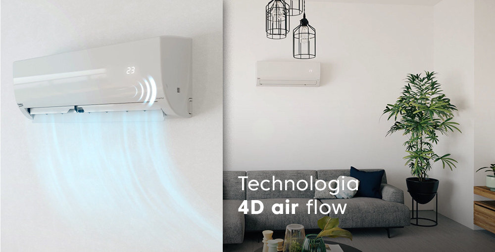 Klimatyzator Split, Pompa ciepła powietrze - powietrze BEKO BEEPGH 095/BEEPGH 096 2.6 kW 4D air flow sterowanie nawiew możliwości