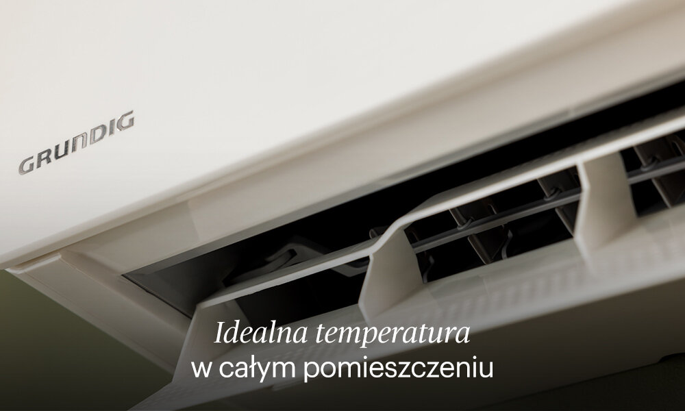Klimatyzator Split, Pompa ciepła powietrze - powietrze GRUNDIG GEEPDE090 z usługą montażu System nawiewu 4D W całym pomieszczeniu