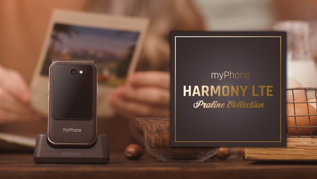 Telefon MYPHONE Harmony LTE Praline Collection kv lifestyle początek opisu sekcja nagłówkowa