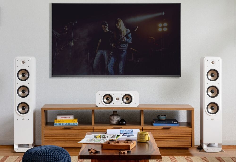 POLK AUDIO Signature Elite ES60 Hi-Res Audio 32-40000 Hz terylene tweeter wysokie tony szczegółowy dźwięk, kolumny stojące w pomieszczeniu