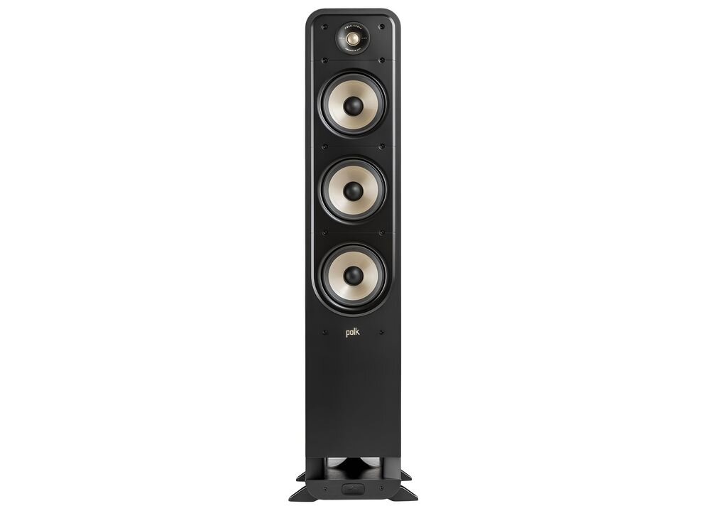 POLK AUDIO Signature Elite ES60 3x6.5 cala Dynamic Balance bas głośnik niskotonowy kino domowe, kolumna od frontu na białym tle