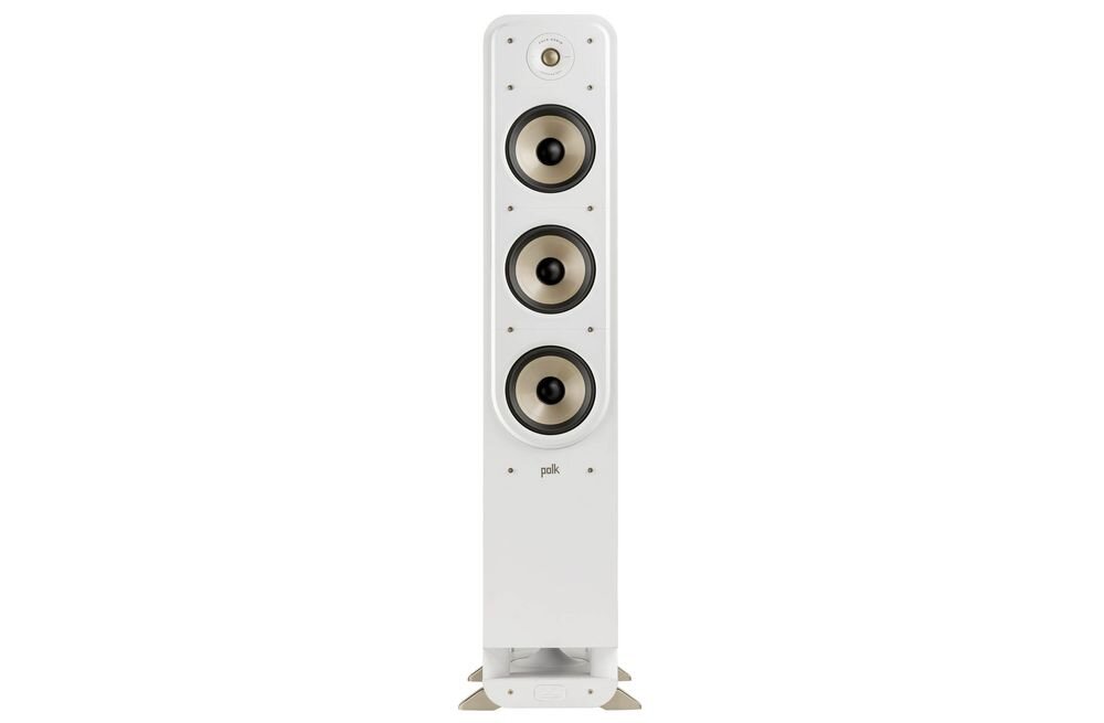 POLK AUDIO Signature Elite ES60 90dB 32-40000 Hz parametry techniczne kolumna audio specyfikacja, kolumna od frontu na białym tle