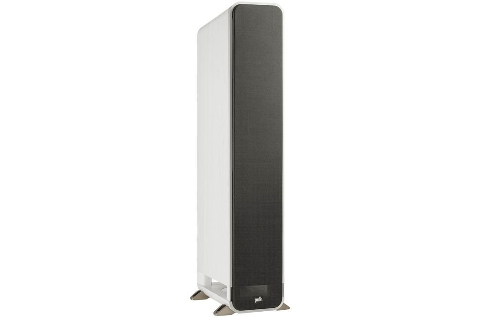 POLK AUDIO Signature Elite ES60 105,4 cm 19 kg kolumna podłogowa wymiary MDF stabilna konstrukcja, kolumna po skosie na białym tle