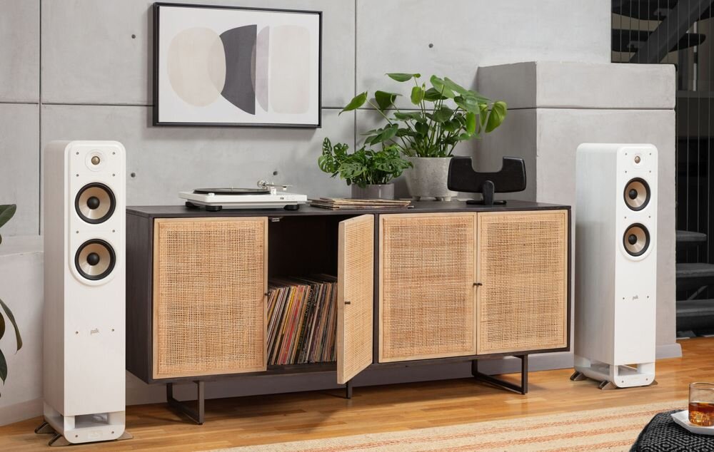 POLK AUDIO Signature Elite ES55 kolumna głośnikowa scena dźwiękowa Dynamic Balance 2.5-drożna zwrotnica, kolumny stojące w pomieszczeniu