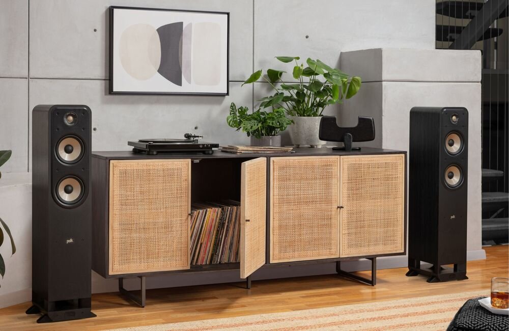 POLK AUDIO Signature Elite ES55 kolumna głośnikowa scena dźwiękowa Dynamic Balance 2.5-drożna zwrotnica, kolumny stojące w pomieszczeniu