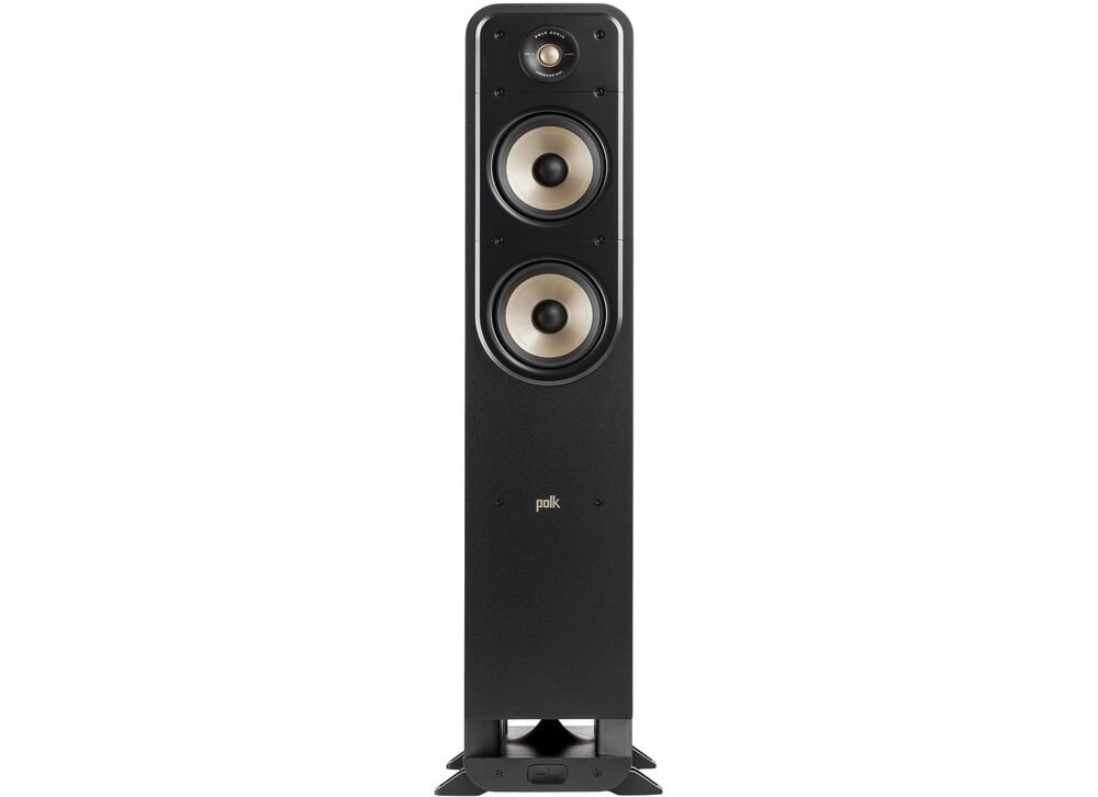 POLK AUDIO Signature Elite ES55 kolumna głośnikowa MDF stabilna obudowa czysty dźwięk, kolumna od frontu na białym tle