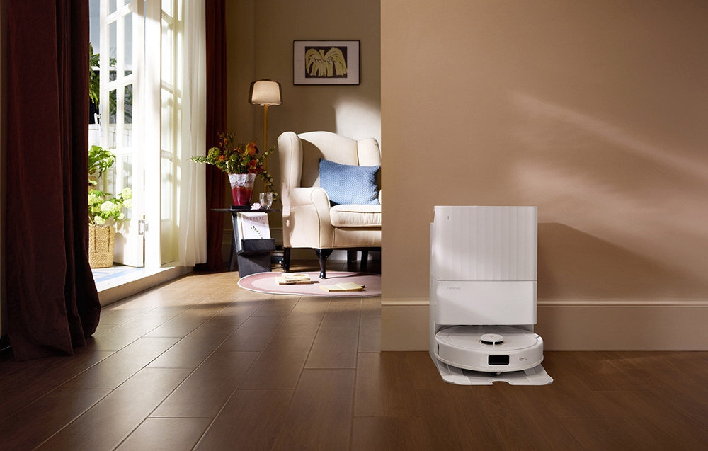 Robot sprzątający ROBOROCK Qrevo 798 Biały Twoje podłogi, jego zadanie wygląd design tło prezentacja wizualizacja