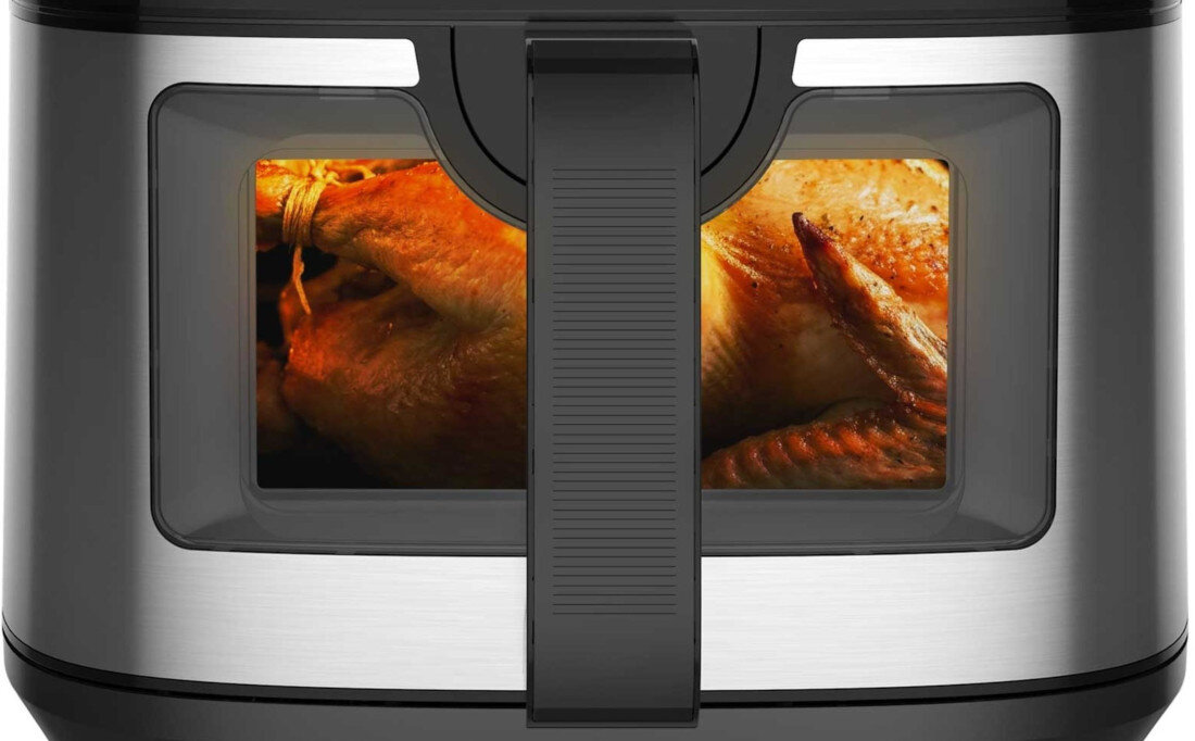 Air Fryer Frytkownica beztłuszczowa SENCOR Vita Fryer SFR 9000SS z 7 gotowymi programami Duża pojemność pojemność posiłki możliwości Przezroczyste okienko z oświetleniem proces potrawy krótki czas gotowania zadowalające efekty