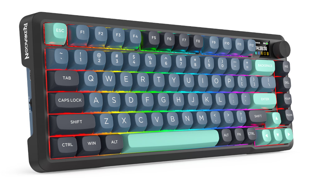 REDRAGON Behemoth Pro klawiatura w kolorze czarnym na białym tle