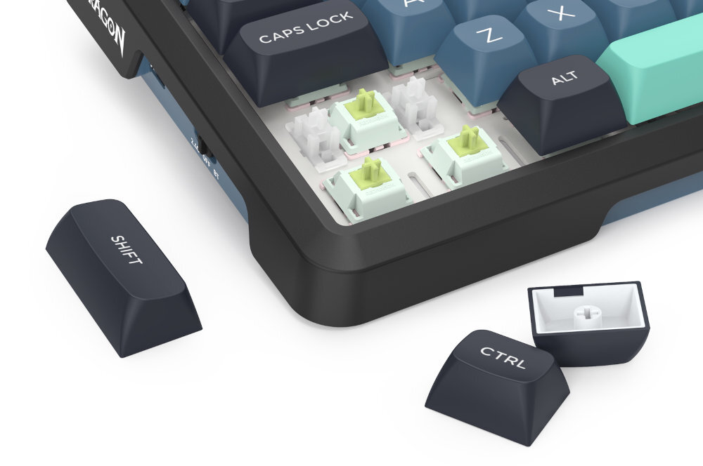 REDRAGON Behemoth Pro amortyzację Pięciowarstwowy system tłumienia dźwięku Smarowane przełączniki liniowe Mint Mambo konstrukcją gasket-mount