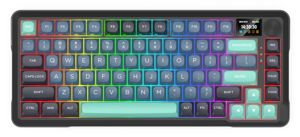 REDRAGON Behemoth Pro Podświetlenie RGB efektów świetlnych i trybów poprawisz widoczność klawiszy