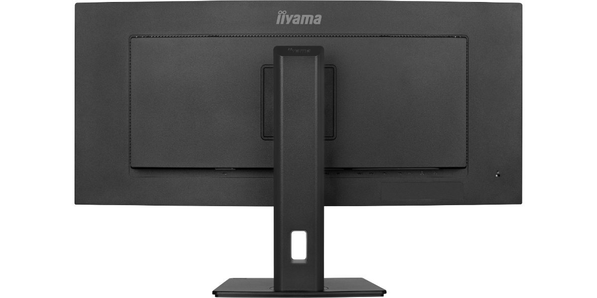 Monitor IIYAMA ProLite XCB3497WQSNP-B1 na białym tle - widok obudowy z tyłu.