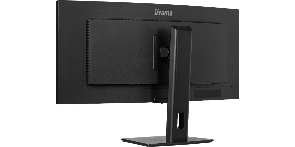 Monitor IIYAMA ProLite XCB3497WQSNP-B1 na białym tle - tył obudowy monitora.