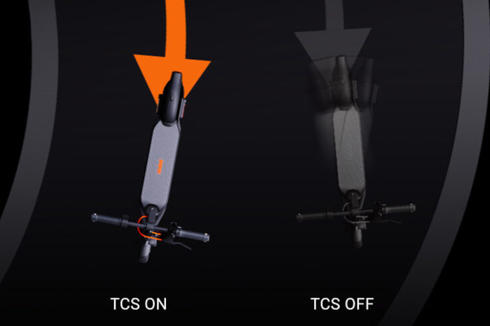 Hulajnoga elektryczna SEGWAY Ninebot KickScooter F2 Plus Czarny wbudowany system TCS system kontroli trakcji