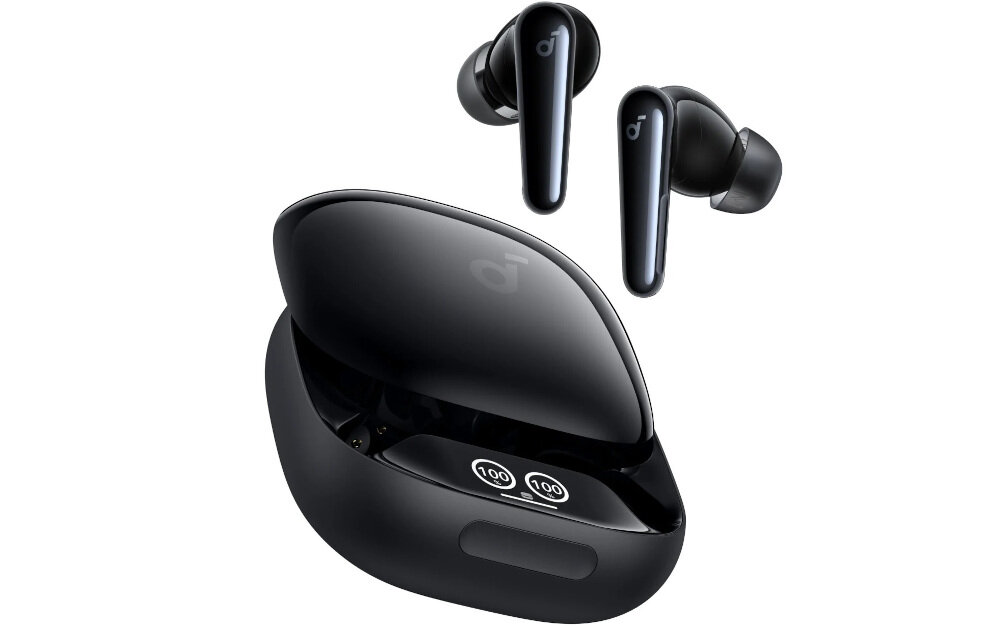 Słuchawki dokanałowe SOUNDCORE Liberty 4 Pro ANC - Głębia brzmienia Hi-RES, Pasmo przenoszenia, słuchawki z etui ładującym na białym tle