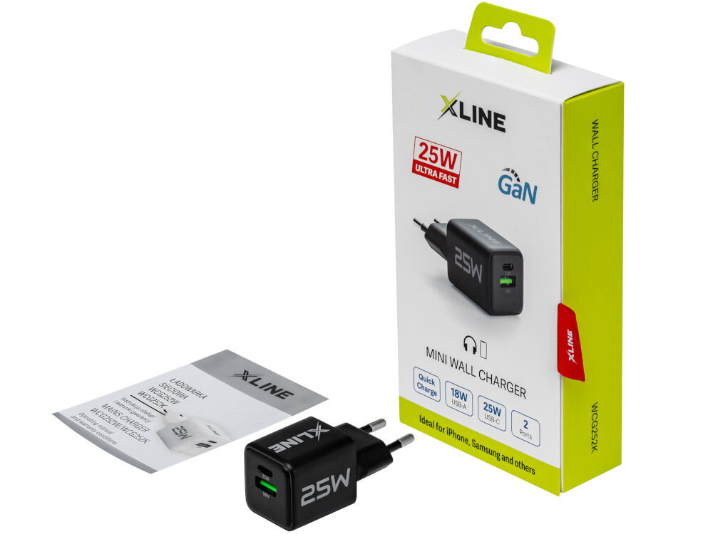 Ładowarka indukcyjna XLINE WCG252K Czarny elementy zestaw