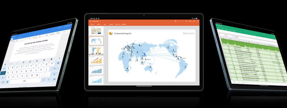 BLACKVIEW Mega 8 pracy rozrywce Preinstalowany pakiet WPS Suite Przestrzeń robocza