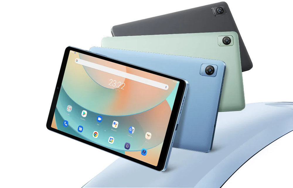 BLACKVIEW Tab 60 tablet w 3 wersjach kolorystycznych grafika z ptakiem
