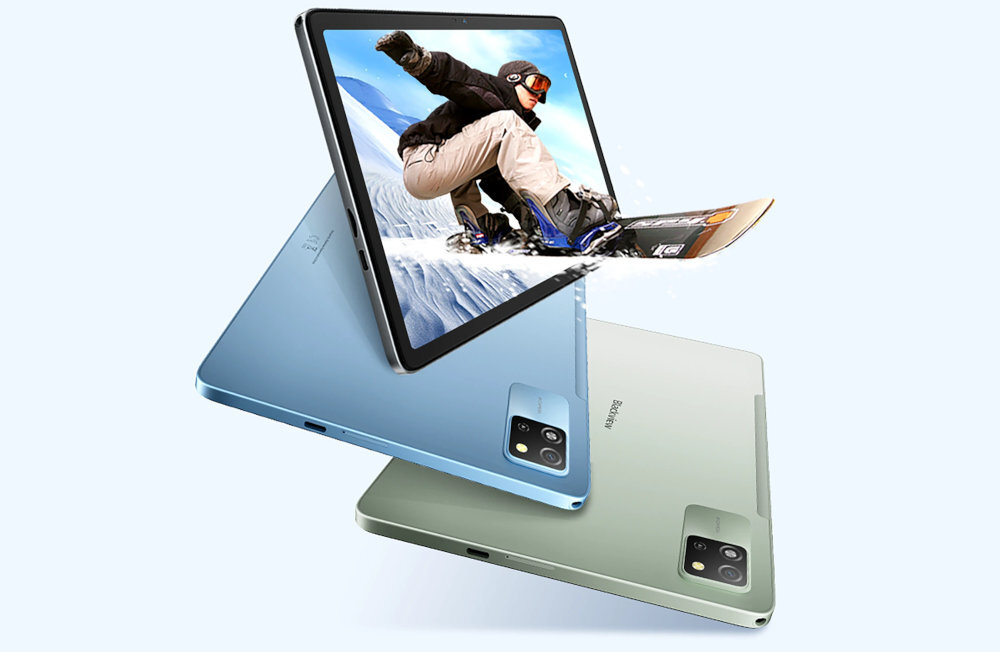 Blackview Tab 60 Pro tablet przedstawiony w trzech wersjach kolorystycznych