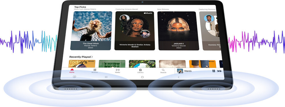 Blackview Tab 60 Pro czystym i głębokim dźwiękiem podwójnym głośnikom głębokiego basu wyraźnych wysokich tonów