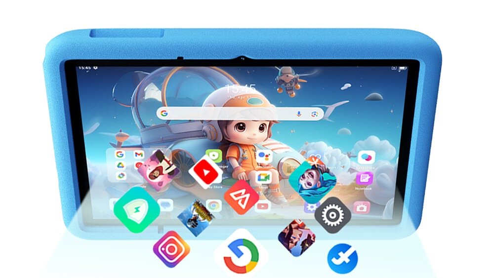 Tablet BLACKVIEW Tab 60 Pro Kids 10.1 ikony aplikacji na ekranie pamięć aplikacje karta pamięci   