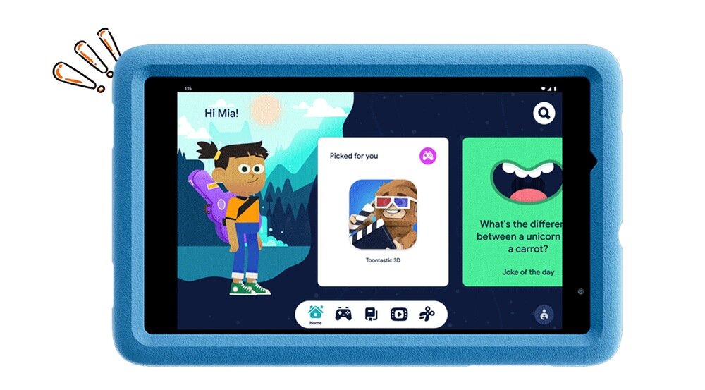 Tablet BLACKVIEW Tab A5 Kids  Google Kids Space edukacja gry książki 