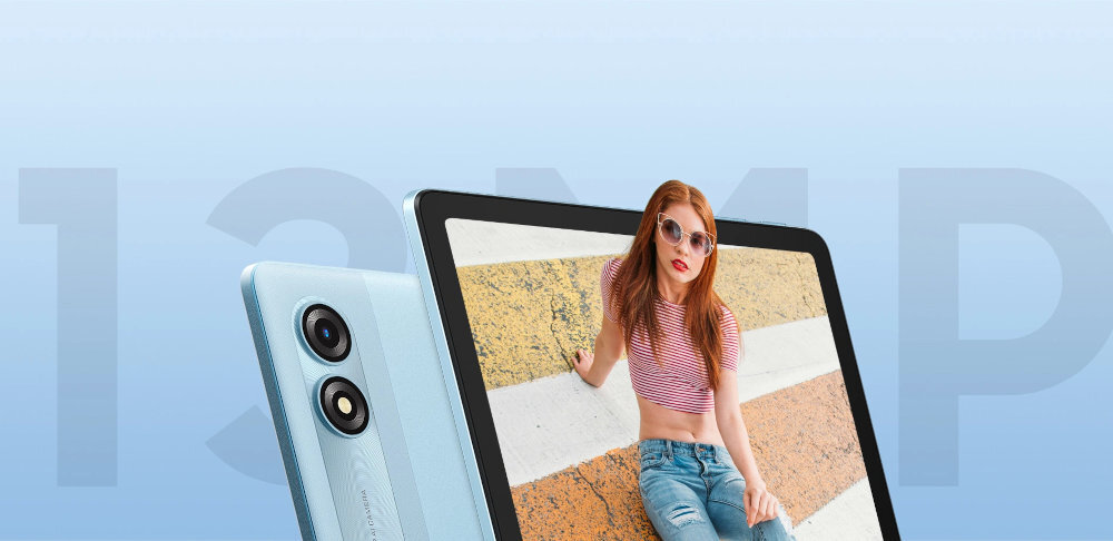 BLACKVIEW Tab 9 przedni aparat 8 MP wideorozmów i lekcji online Tylny aparat 13 MP Google Lens zdjęcia filmy