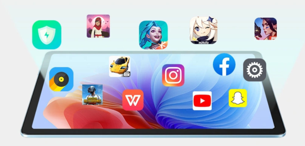 BLACKVIEW Tab 9 Android 14 DokeOS_P 3.0 Interfejs, wygodne gesty inteligentne zarządzanie aplikacjami
