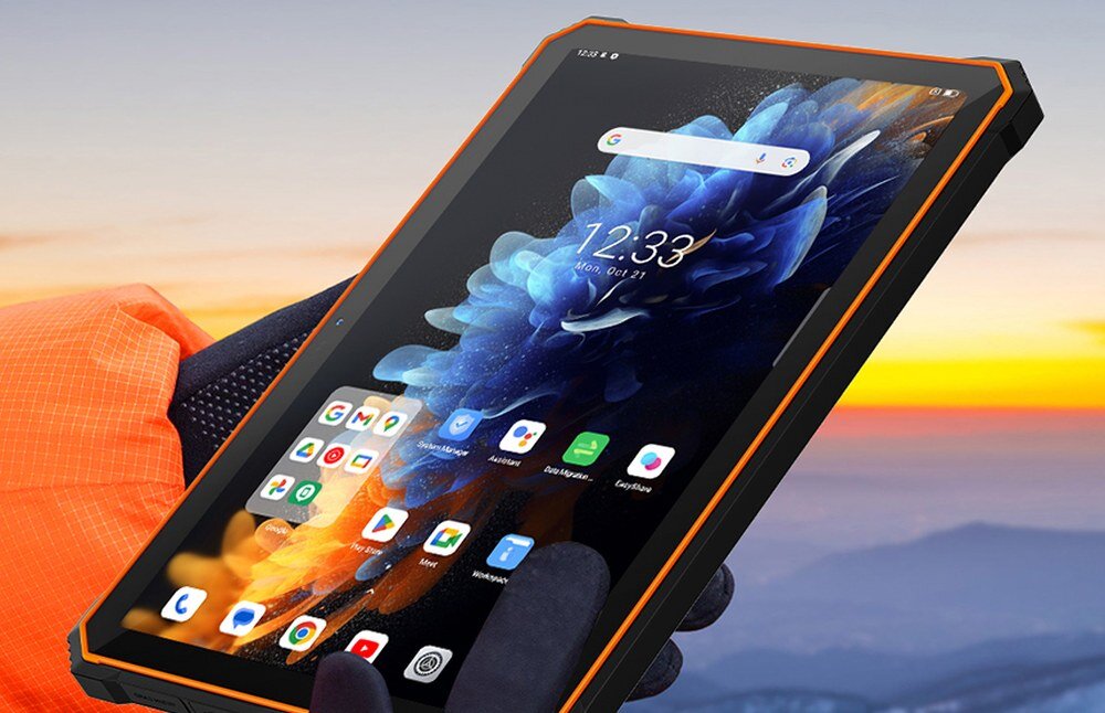 Tablet BLACKVIEW Active 10 Pro obsługa tabletu w rękawicach obsługa rękawice
