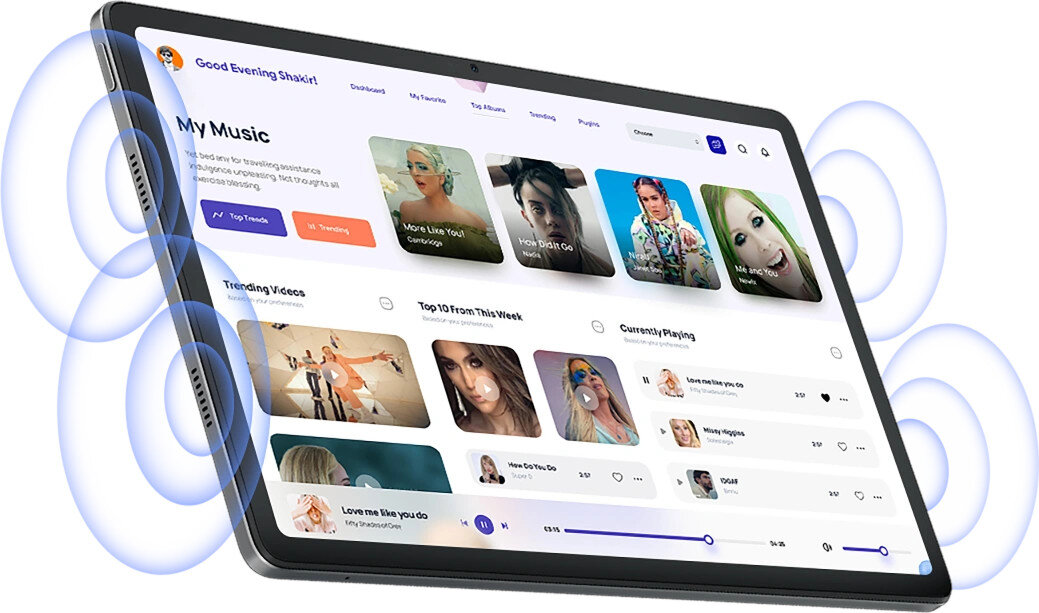 Tablet Blackview Tab 70 odtwarza dźwięk dzwiek glosniki poziom