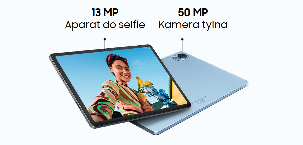 Tablet Blackview Tab 70 przód i tył styl porecznosc aparat komferencje rozmowy
