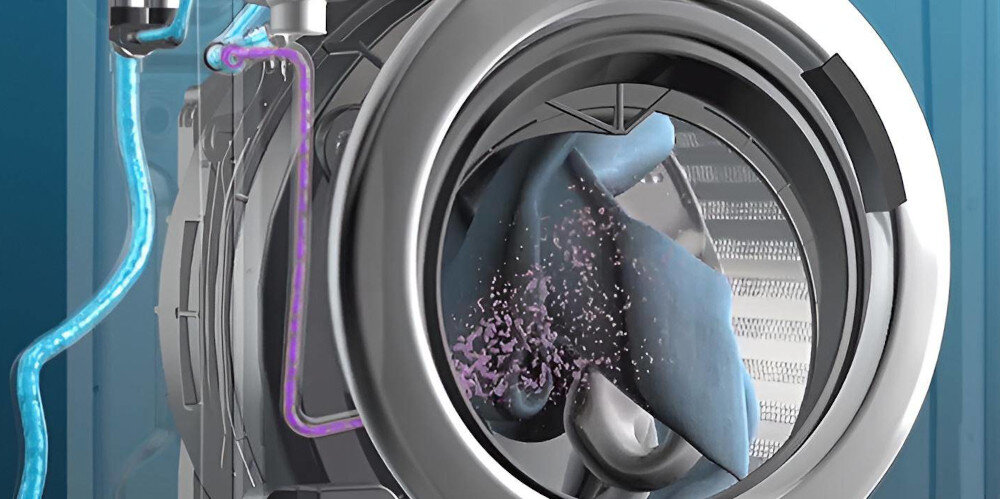 Pralka CANDY RapidO Pro RP 496BWMUC8/1-S uswanie plam brudu niska temperatura mix Power System