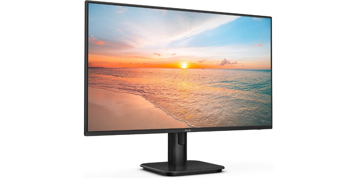 Monitor PHILIPS 24E1N1200A na białym tle.