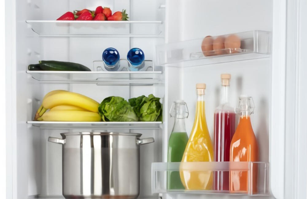 MPM-254-FF-50 E wnętrze drzwi lodówka pojemne eleganckie szklane półki produkty no frost odszranianie