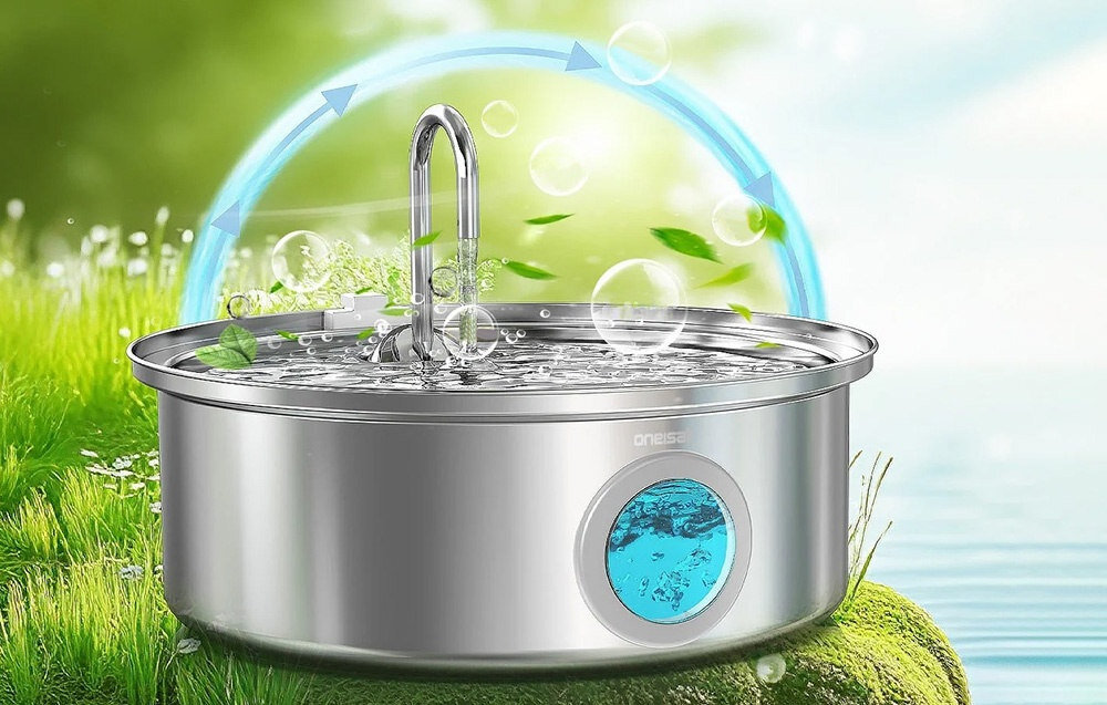 Fontanna dla zwierząt ONEISALL PWF-002 7 litrów czystej, filtrowanej wody każdego dnia