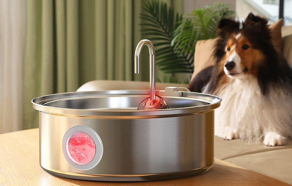 Fontanna dla zwierząt ONEISALL PWF-002 Pięć warstw filtracji System filtracyjny sierść, kurz i zapachy świeżość Regularne nawodnienie pupila