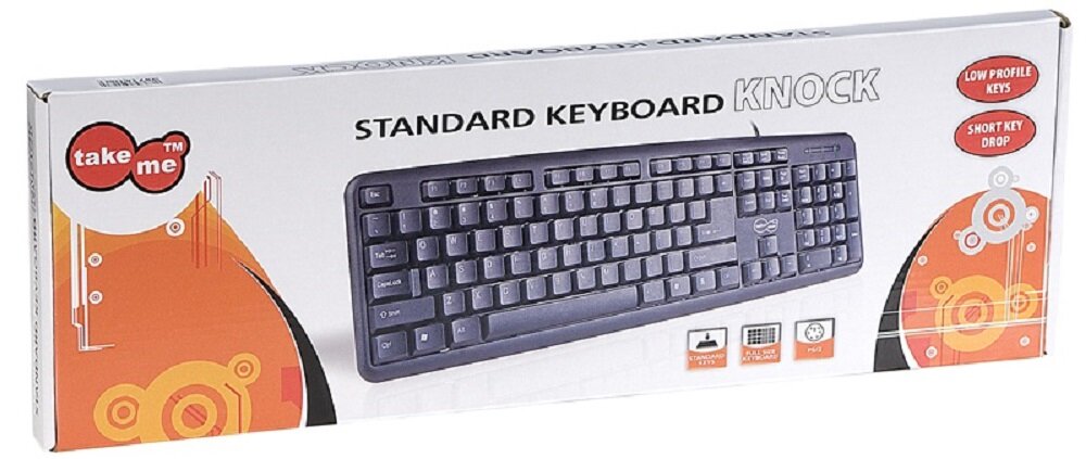 Klawiatura TAKE ME Knock Czarny - Przewod 