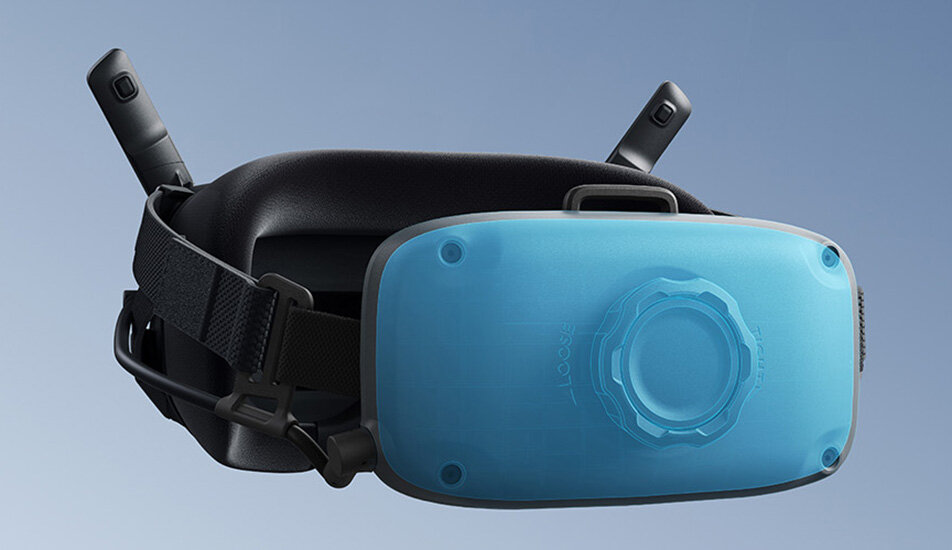Gogle DJI Goggles N3 na jasnym tle.
