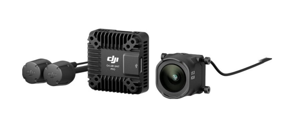System transmisji obrazu DJI do O4 Air Unit Pro na białym tle.