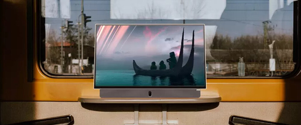 Telewizor METZ 24MPE7000Z przenośny ekran LED 24 cale Full HD wygoda mobilna, telewizor stojący na półce w campingu