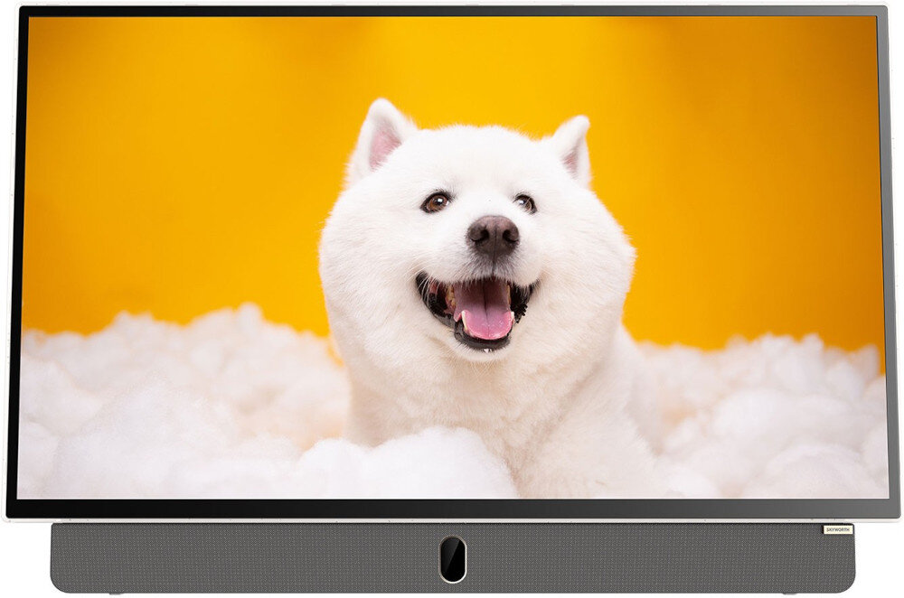 Telewizor METZ 24MPE7000Z łatwa obsługa funkcje Google TV komfort, telewizor od frontu na białym tle